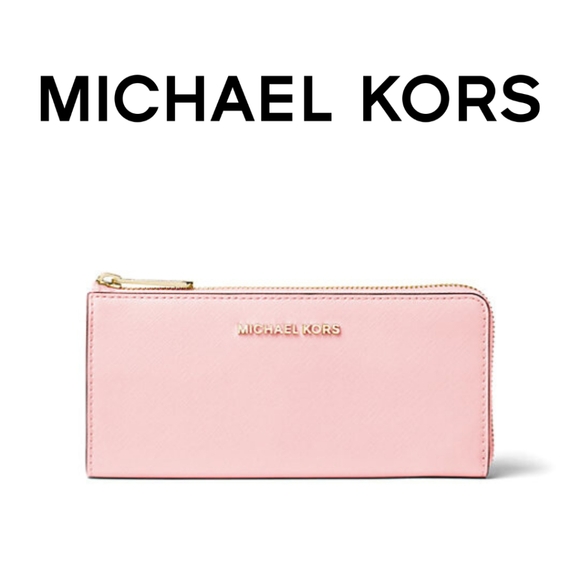 MICHAEL Michael Kors Handbags - MICHAEL KORS- Powder Blush - Jet Set Travel Large Leather Quarter-Zi…